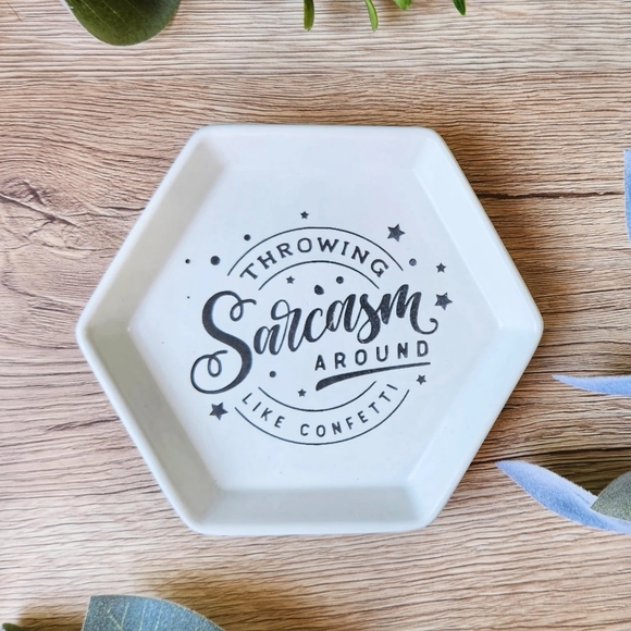 Laser Engraved Trinket Tray - Sarcasm - Picture 7 of 10